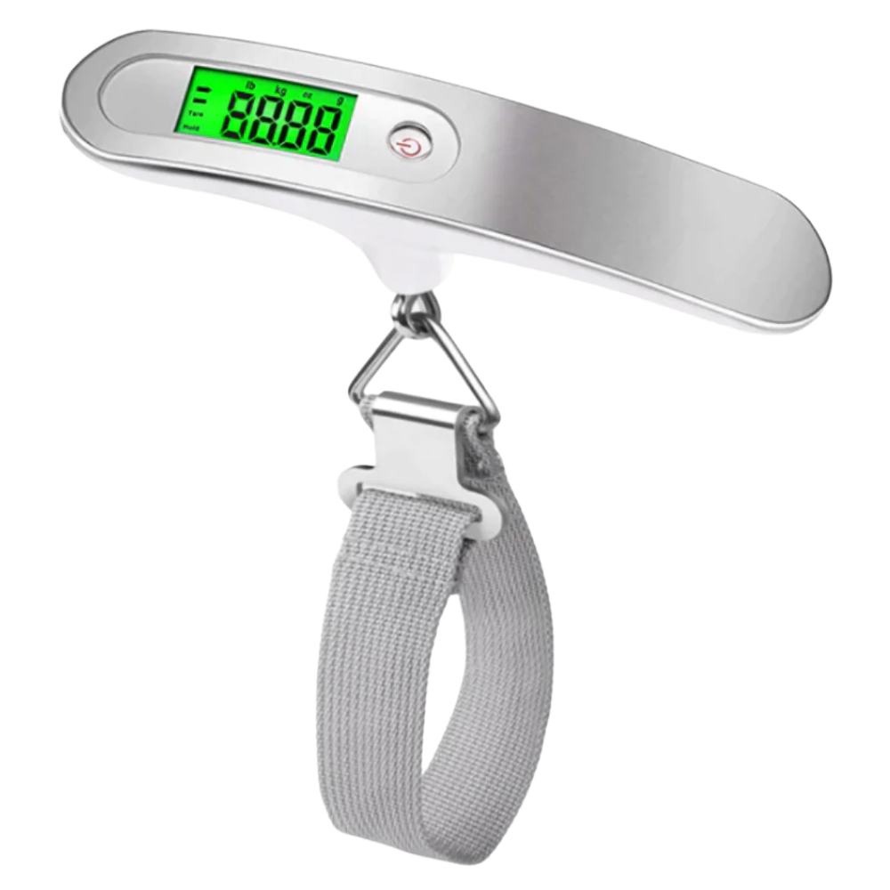 Pese-bagagens digital Fosmon, ferramenta de medida portátil para peso de malas, com visor digital e design compacto