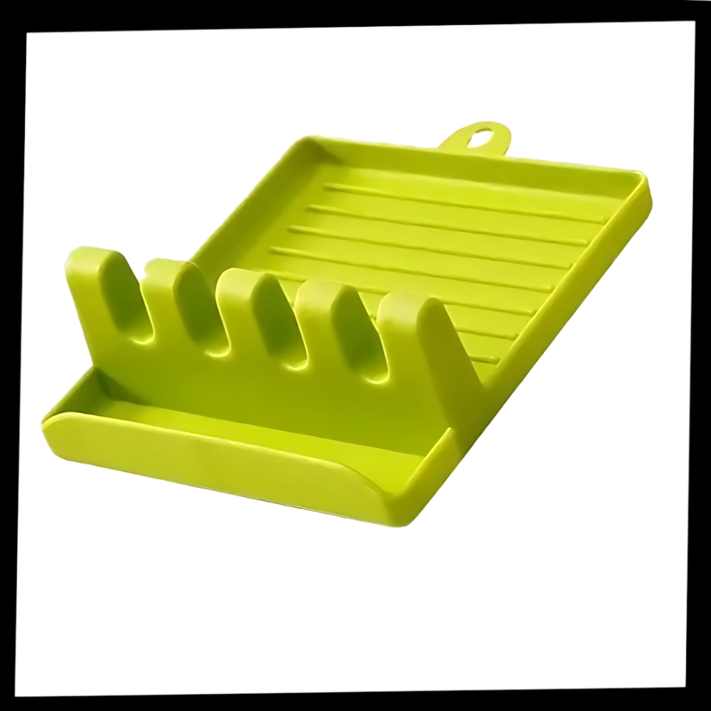 Suporte de spatulas antideslizante Hidyliu com quatro encaixes, organizador para utensílios de cozinha.