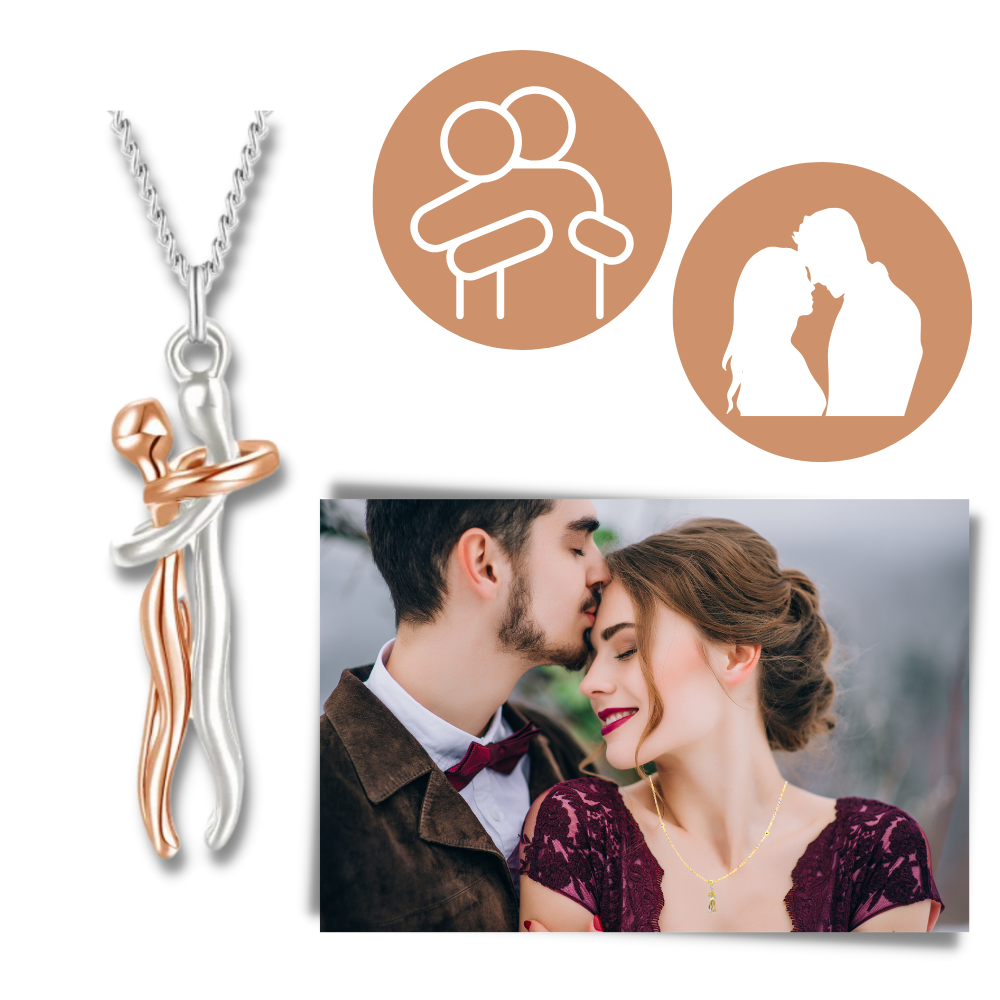 Collier de casal Câlin da marca Foviza, colar de casal preto com design delicado e detalhes de laço.