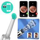 Câmera de limpeza de ouvido Foxnovo para remover cera, dispositivo de cuidado auditivo com câmera para inspeção visual.