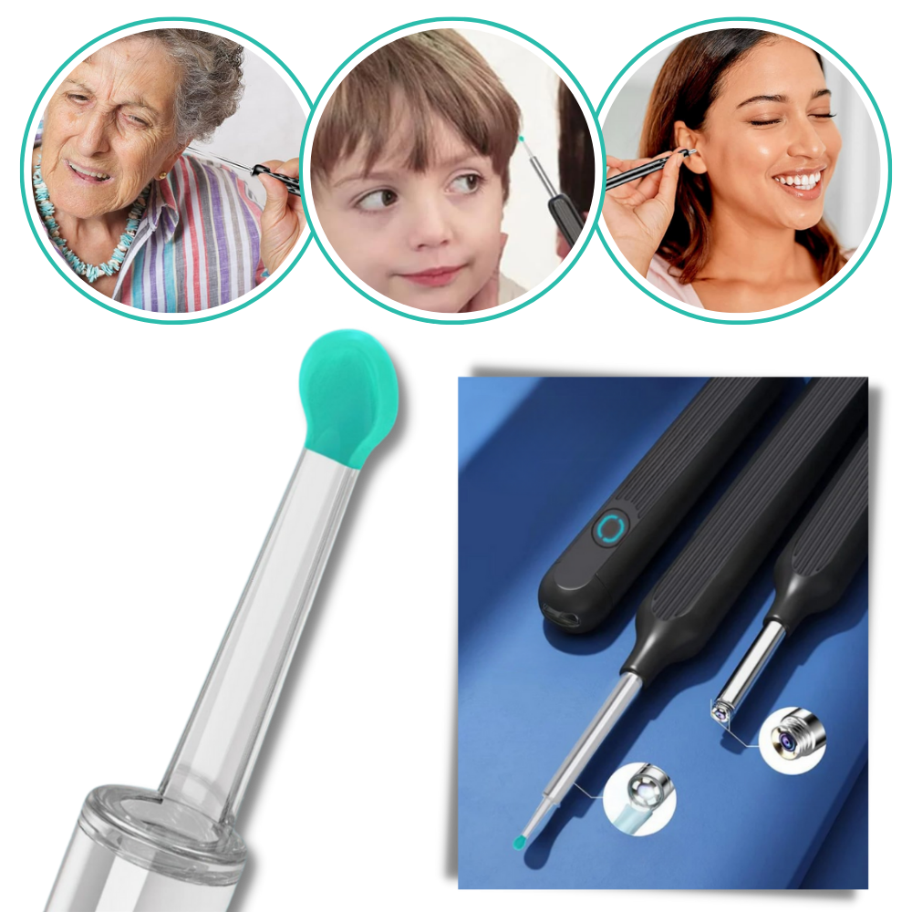Câmera de limpeza de ouvido Foxnovo para remoção de cera, dispositivo de cuidado com câmera para higiene dos ouvidos.