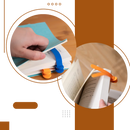 Marcador de páginas inteligente em silicone da Frcolor, na cor laranja, com design flexível e funcional para livros.