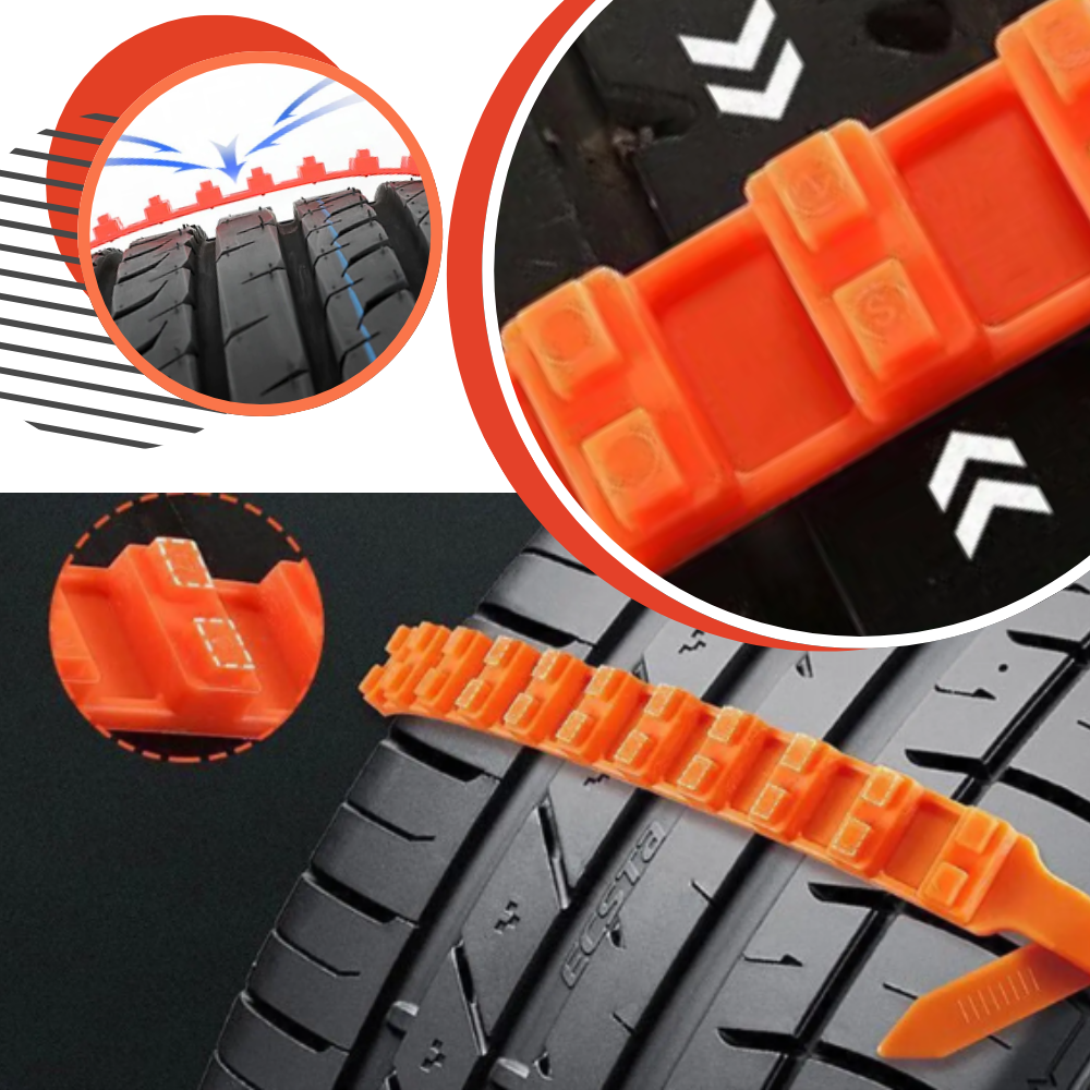 Corrente de neve em nylon da marca Frcolor, peça de reposição para automóveis e motos, com detalhes visíveis na imagem.
