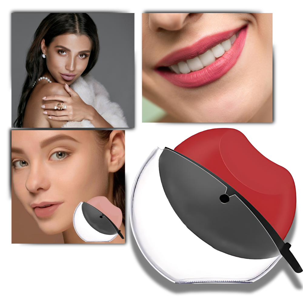 Batom vermelho mate da Fridja com acabamento veludo, textura suave e cor intensa, produto de cosméticos para os lábios.