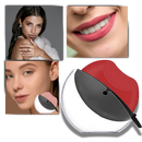 Batom vermelho mate da Fridja com acabamento veludo, textura suave e cor intensa, produto de cosméticos para os lábios.