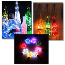 Guirlanda luminosa LED azul para garrafas com bouchon, pacote com 3 unidades, luminária decorativa para festas e ambientes.