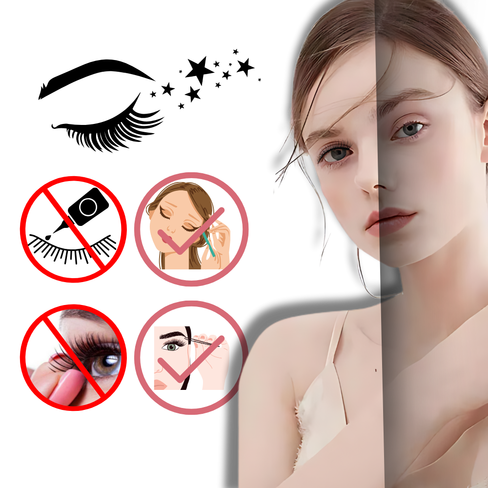 Faux cílios hypoalergênicos sem cola da Fun For All Llc, com aparência natural e delicada, ideal para maquiagem confortável.