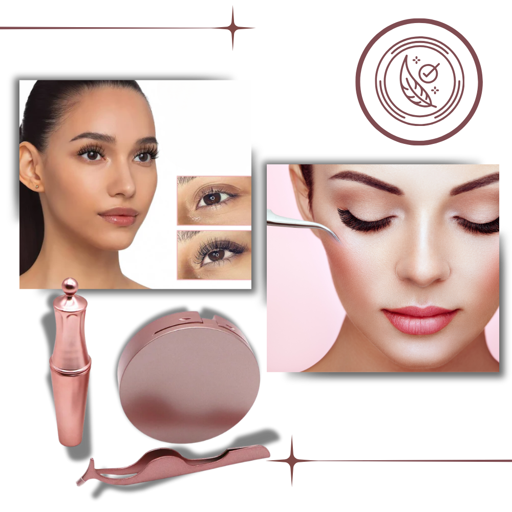 Faux cílios hipoalergênicos sem cola da Fun For All LLC, maquiagem de luxo para olhos, com cílios alongados e naturais