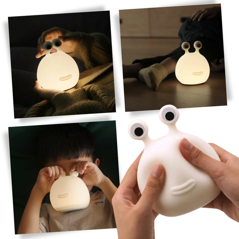Lâmpada de silicone ajustável e divertida da Tarmeek, com design lúdico para iluminação flexível e criativa.