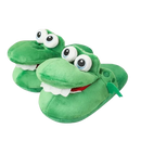 Chinelos confortáveis com estampa de crocodilo divertido, tamanho 30-34, marca Floepx, para uso casual e descontraído.