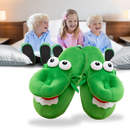 Chinelos divertidos de crocodilo Floepx, confortáveis e aconchegantes para usar em casa.