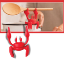 Porta-talheres antideslizante em forma de caranguejo da Hongcheng, utensílio de cozinha divertido e funcional para organizar colheres.