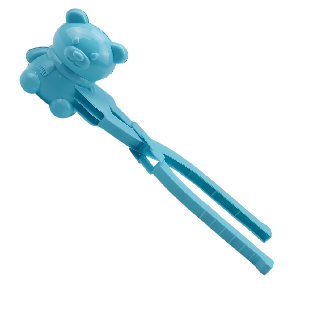 Moule de silicone Kyoffiie para fazer arroz de sushi com formato de urso azul, utensílio de cozinha divertido e prático.