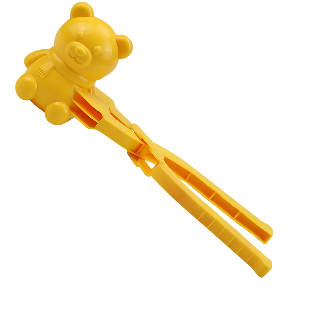 Moule de silicone Kyoffiie para fazer arroz de sushi com formato de ursinho amarelo, utensílio de cozinha divertido.