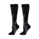 Meias de compressão funcionais e elegantes da Xtf By Extreme Fit, pretas, com design confortável e suporte para manter a saúde das pernas.