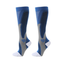 Meias de compressão funcionais e elegantes da Xtf By Extreme Fit em azul, com design moderno para suporte e estilo.