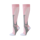 Meias de compressão funcionais e elegantes da Xtf By Extreme Fit na cor rosa, acessórios de suporte e ataduras para conforto e estilo.