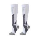 Meias de compressão funcionais e elegantes brancas da Xtf By Extreme Fit, acessórios de suporte e manutenção para pernas.
