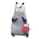 Figura de pelúcia divertida de gato e rato com aparência despenteada, decorativa e brincalhona da marca Yiji.
