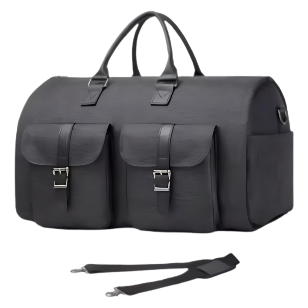 Sac de voyage convertible Fvsa em couro marrom claro, bagagem prática e versátil para viagens e uso diário.