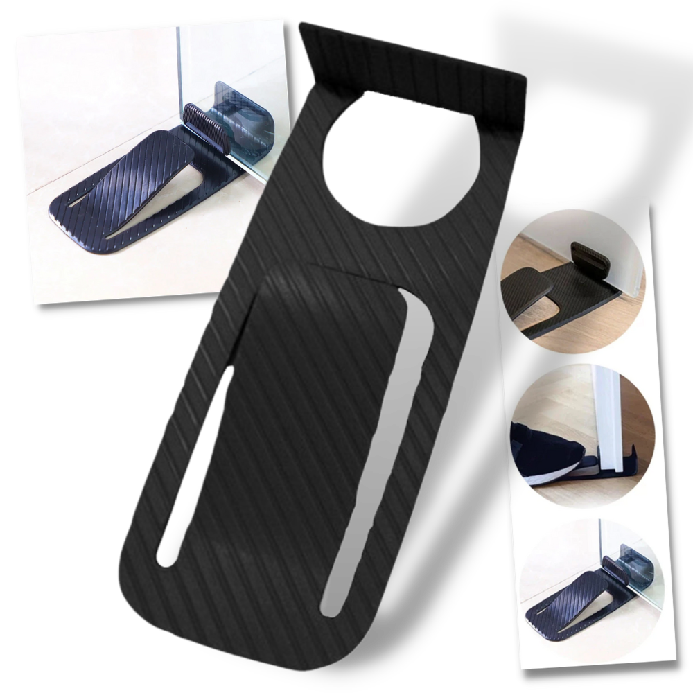 Cale-porte Fysho de quincaillerie para portas, em cor verde, com design compacto e resistente.