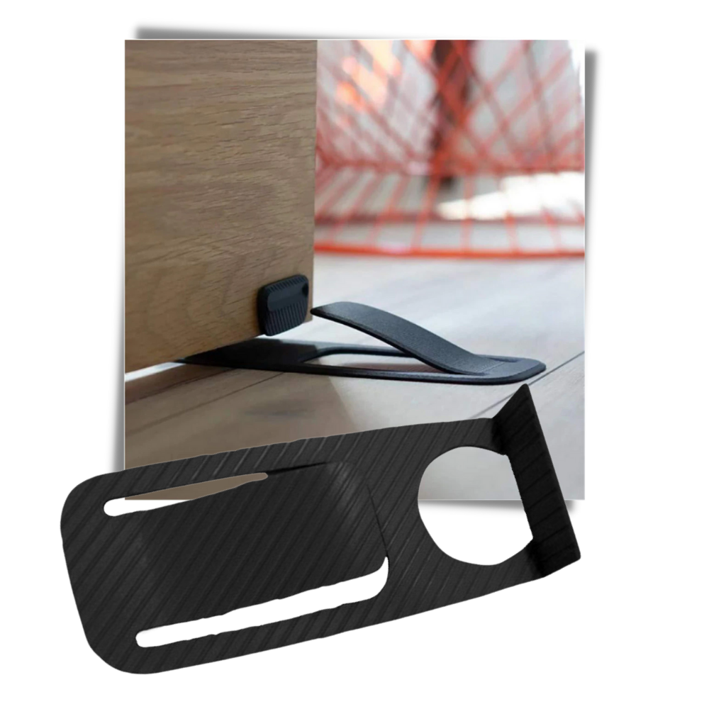 Cale-porte verde da marca Fysho, peça de quincaillerie para portas, com design compacto e resistente para manter portas abertas.