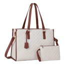 Sac fourre-tout isotherme branco com alças pretas, bolsa de mão da marca Fzflzdh, ideal para transporte de alimentos e bebidas