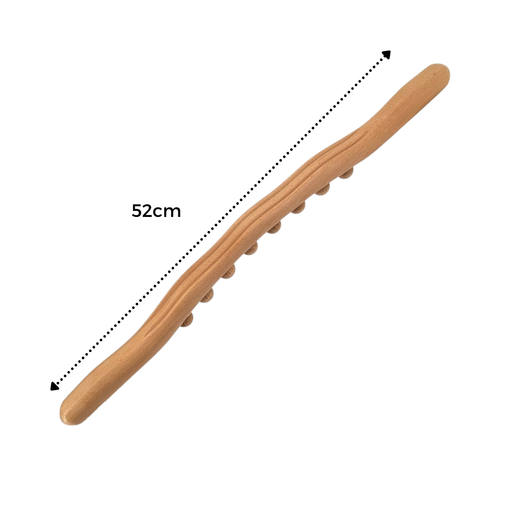 Masseur muscular de madeira natural Gazechimp para massagem e relaxamento, com superfície lisa e design ergonômico.