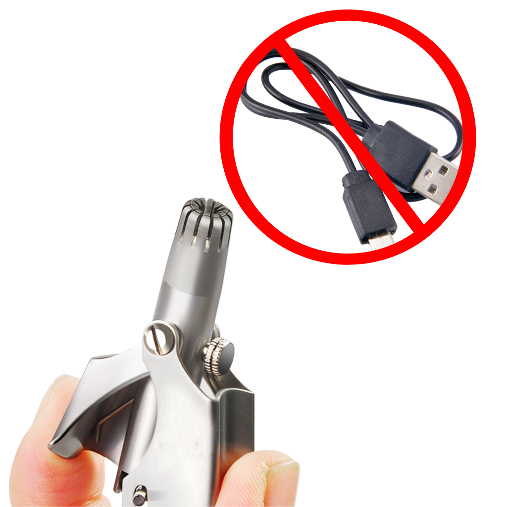 Tondeuse manual portátil Gazechimp para pelos do nariz, ferramenta de cuidados pessoais para remoção de pelos faciais.