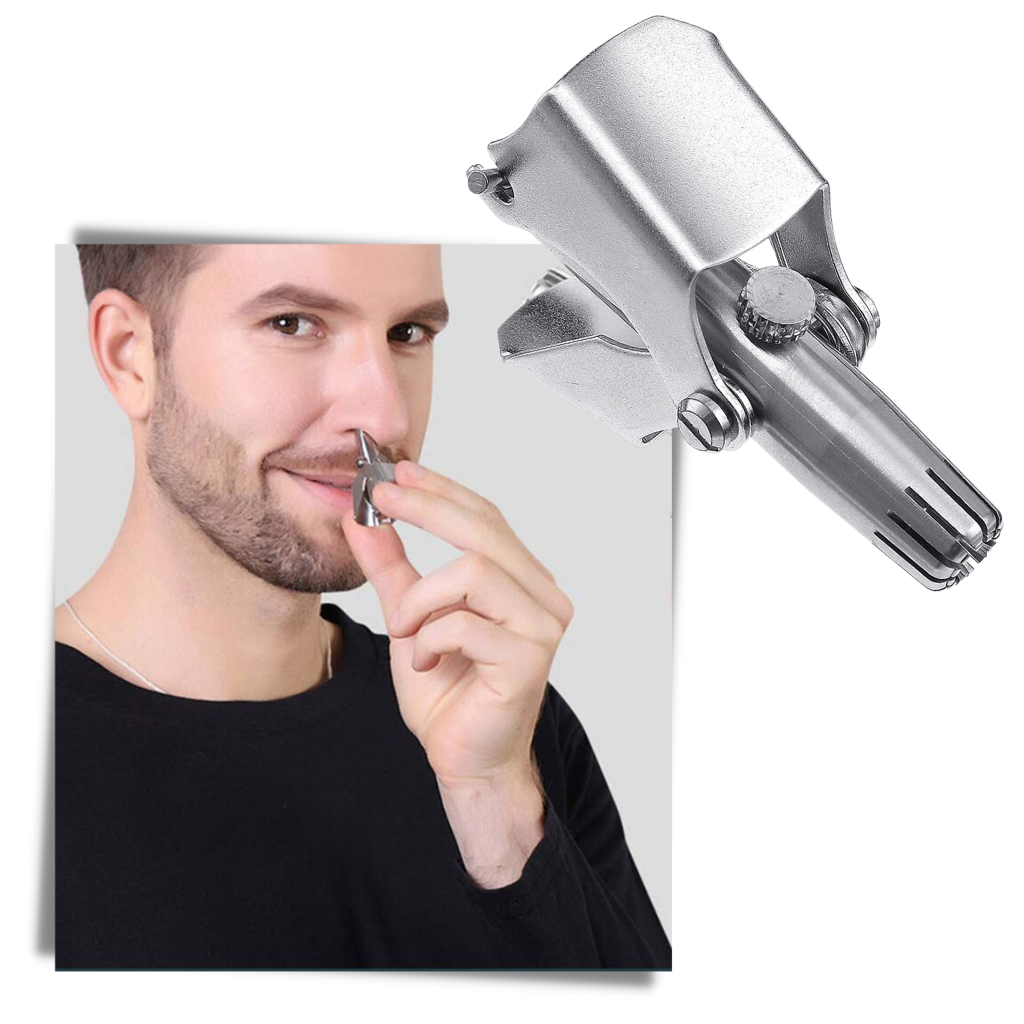 Tondeuse manual portátil Gazechimp para pelos do nariz, ferramenta de cuidados pessoais com lâmina de precisão.