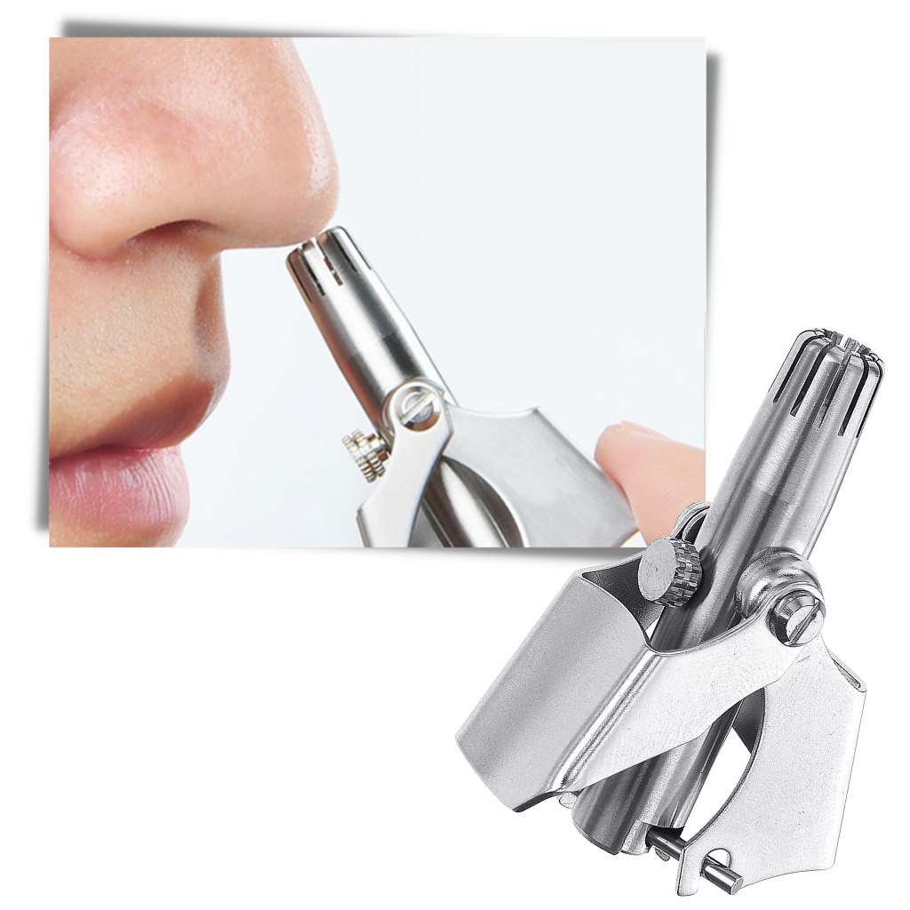 Tondeuse manual portátil Gazechimp para pelos do nariz, ferramenta de cuidados pessoais para remoção segura de pelos faciais.