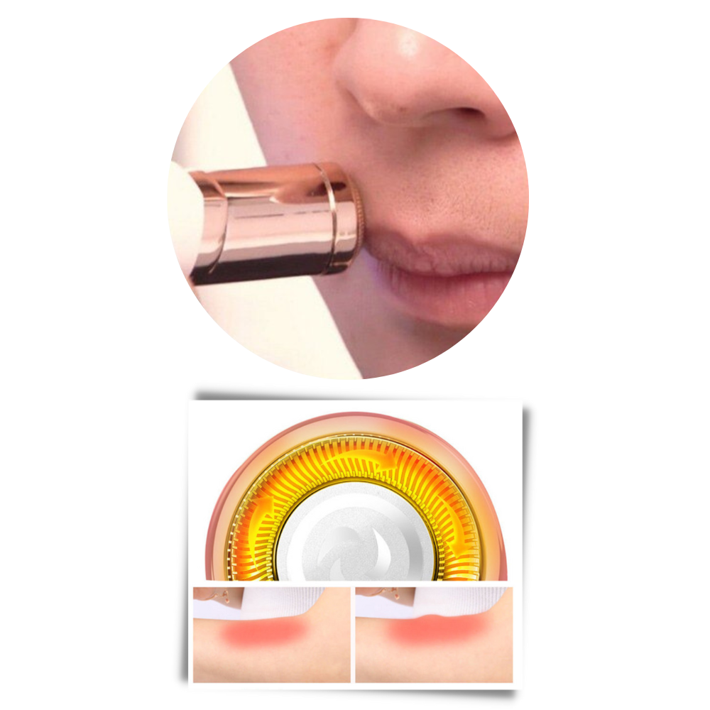 Rasoir elétrico Gdbsdk para pelos faciais, dispositivo de rasagem e cuidados com design rosa e lâminas suaves.