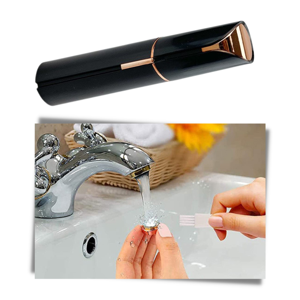 Rasoir elétrico Gdbsdk para pelos faciais, aparelho de cuidado facial com acabamento em rosa, para um barbear preciso e confortável.
