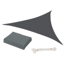 Sombrinha de sombra triangular à prova d'água da marca Gear Mechanical para uso ao ar livre, em cor cinza.