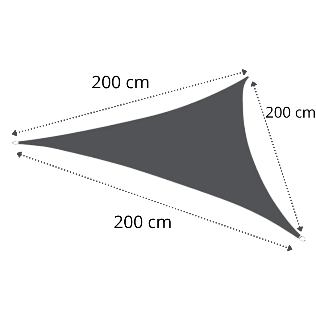 Sombrinha de vela triangular cinza da Gear Mechanical para uso externo, resistente à água e ideal para áreas ao ar livre
