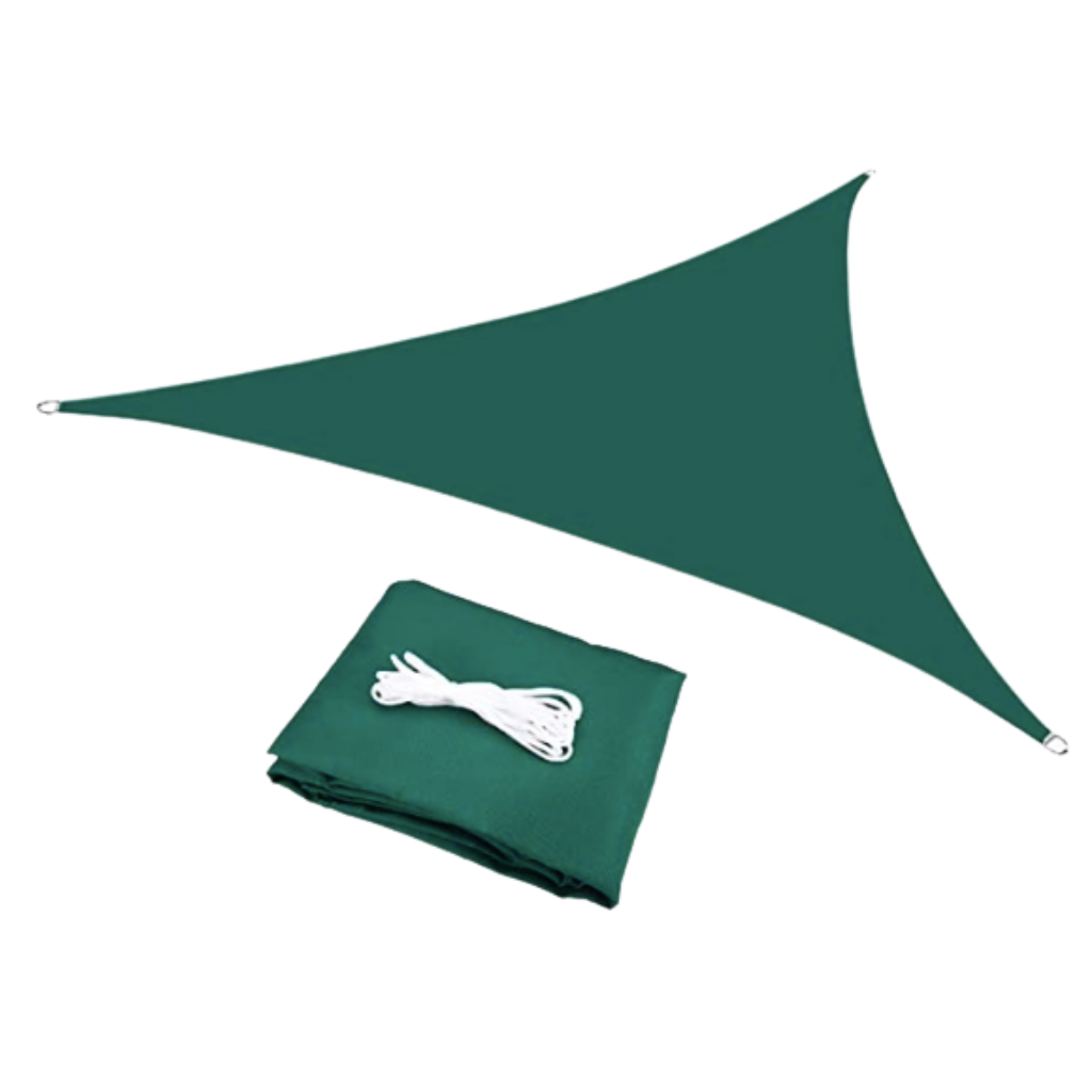 Sombrinha de sombra triangular à prova d'água para uso externo, marca Gear Mechanical, em tom cinza.