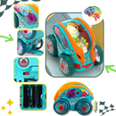Carrinho de brinquedo Speedlite movido a engrenagens da Exssary, brinquedo de atividade com design criativo e funcionalidade motorizada.