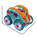 Carrinho de brinquedo Speedlite acionado por motor de engrenagem, brinquedo de atividade da marca Exssary com detalhes coloridos.