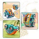 Carrinho de brinquedo Speedlite movido a engrenagens da marca Exssary, brinquedo de atividade com motor funcional.