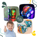 Carrinho de brinquedo Speedlite movido a engrenagem da marca Exssary, brinquedo de atividade com detalhes de engrenagem e design colorido.