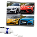 Kit de reparação de riscos para carro da Geartronics, incluindo cera e ferramentas para manutenção de veículos.
