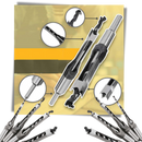 Conjunto de jogos de brocas de bico para furadeiras e parafusadeiras da marca Genérica, com várias tamanhos de brocas.