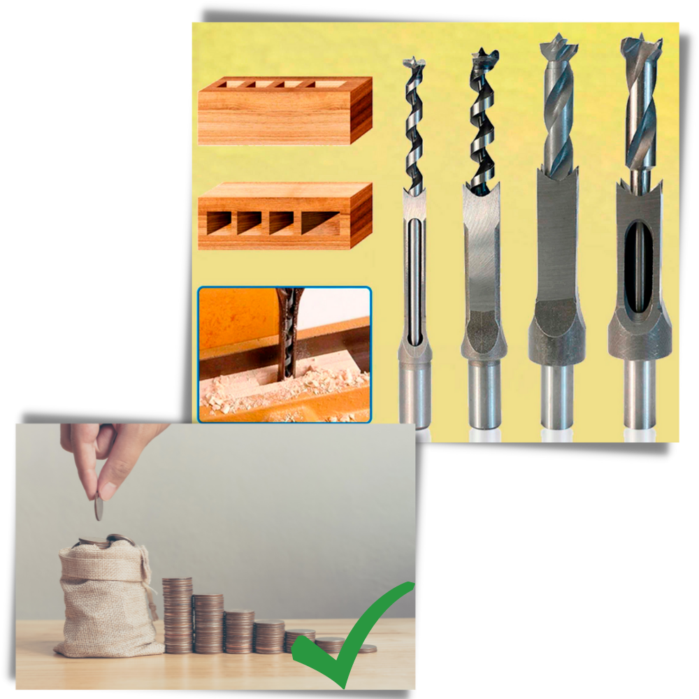 Conjunto de jogos de brocas de bisel para perfuradoras e parafusadeiras, acessório artesanal para materiais diversos.