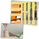 Conjunto de jogos de brocas de bisel para perfuradoras e parafusadeiras, acessório artesanal para materiais diversos.