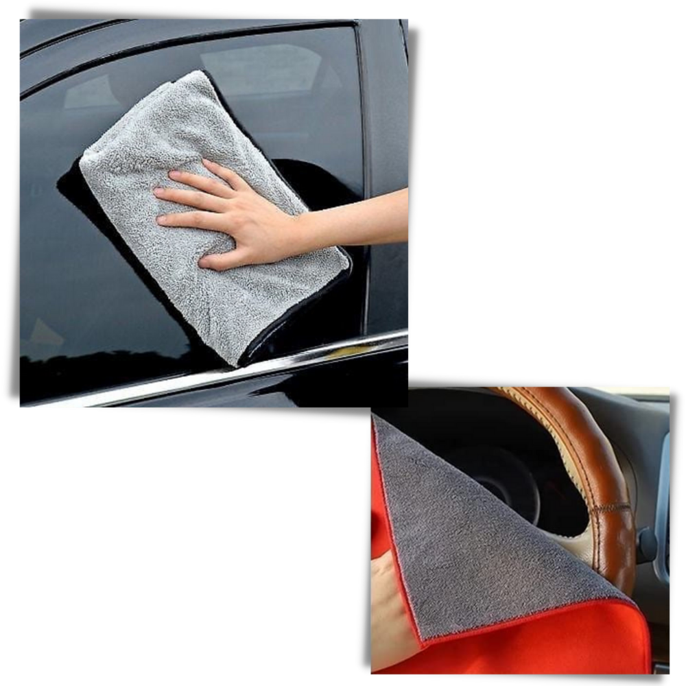 Serviette de nettoyage absorvente para carros, tamanho 30x20cm, para manutenção e decoração de veículos, cor cinza.