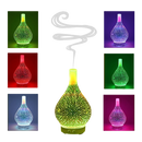 Diffuseur d'huiles essentielles en forme de vase avec motif de feux d'artifice, idéal pour parfums d'intérieur, marque générique.