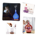 Diffuseur d'huiles essentielles en forme de vase avec motif de feux d'artifice, parfait pour parfums d'intérieur, marque Générique.