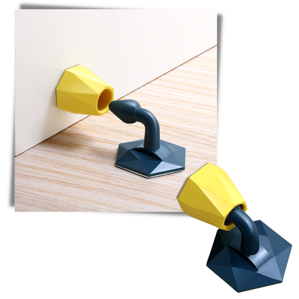 Butoir e suporte de porta em silicone branco para quincailleria de portas, com design resistente e fácil instalação.