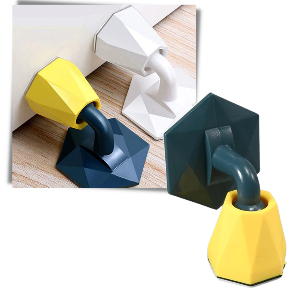 Butoir e suporte de porta em silicone branco para quincaillerie de portas, resistente e fácil de instalar.