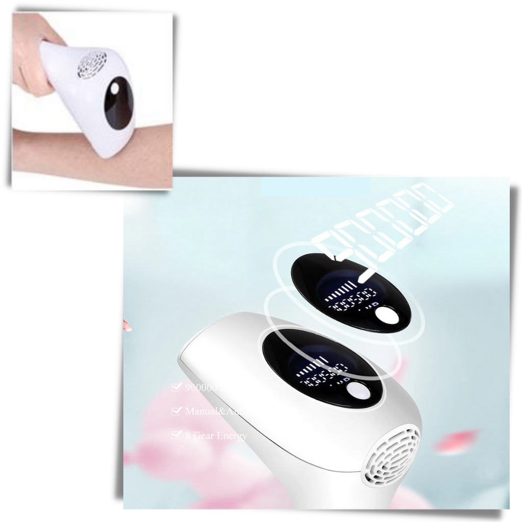 Aparalho de depilação a laser IPL da marca Genérico para rasagem e cuidados com a pele, exibido na imagem.